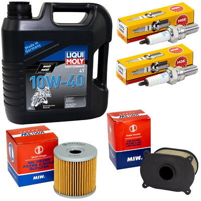 Öl Set 4L Wartung für Hyosung GT 650 N S R 2004-11 Luftfilter Ölfilter Zündkerze