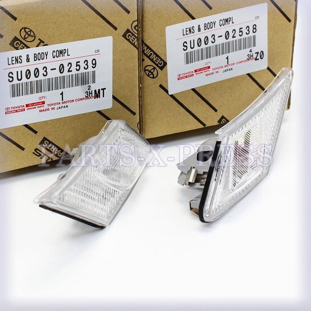 OEM TOYOTA GT86 SCION FR-S SUBARU BRZ FRONT SIDE MARKER CLEAR LENS SET RH & LH