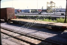 Original Slide Chicago NorthWestern CNW 258140 Flat Car Proviso ILL 11-94 (75)
