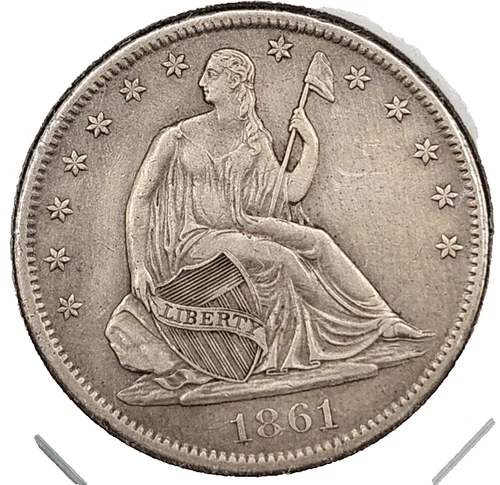 1861-S Seated Liberty Half Dollar | CHOICE EXTRA FINE (XF+) Details