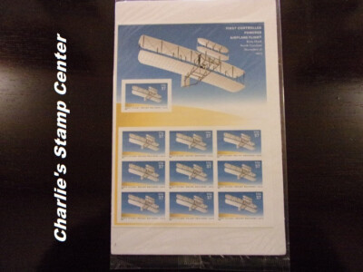 Scott's #3783 Sheet of 10, 37c. ''First Powered Flight''. USPS SEALED ! MNH, OG.