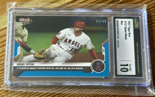 2021 Topps Now #727 Shohei Ohtani  CSG 10 40 HR 20 SB Blue /49 Ebay 1/1 01/49