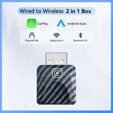 2 in 1 USB Mini Wireless Carplay Adapter for iOS Android Smart Box Bluetooth 5.0
