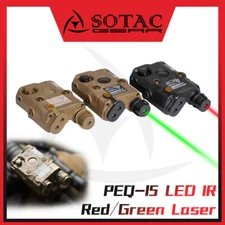 SOTAC PEQ-15 IR Red/Green Laser Adjustable White LED ILLUMINATOR Light