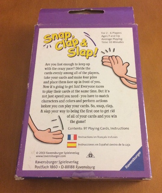 Ravensburger Snap, Clap & Slap Card Game from 2003 eBay