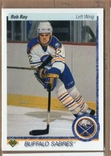 ROB RAY 1990/91 UD Upper Deck #516 ROOKIE CARD BUFFALO SABRES LEGEND TOUGH GUY!!