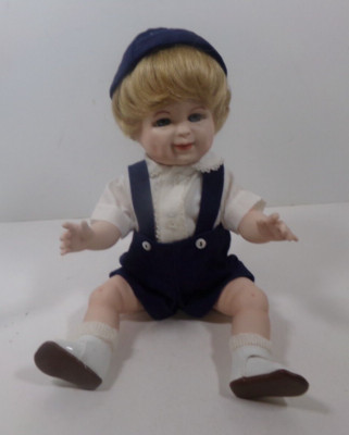 Modern Repro Doll June Wise Maker 1985 12'' Tall Porcelain Bisque Joints Moveable