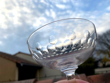 4 Anciennes Coupes à Champagne en Cristal taillé