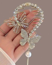 Women's Hair Clip With Rhinestones, Pearls, Strands And Flower Hair Accessories