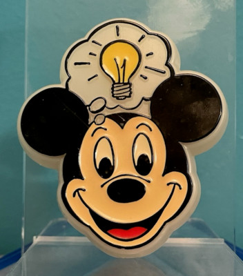 Vintage Night Light Mickey Mouse Walt Disney Monogram Products USA Neon Bulb 70s
