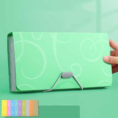 A6 Accordian File Folder Bill Organizer 13 Pockets Expanding File  with S8J0