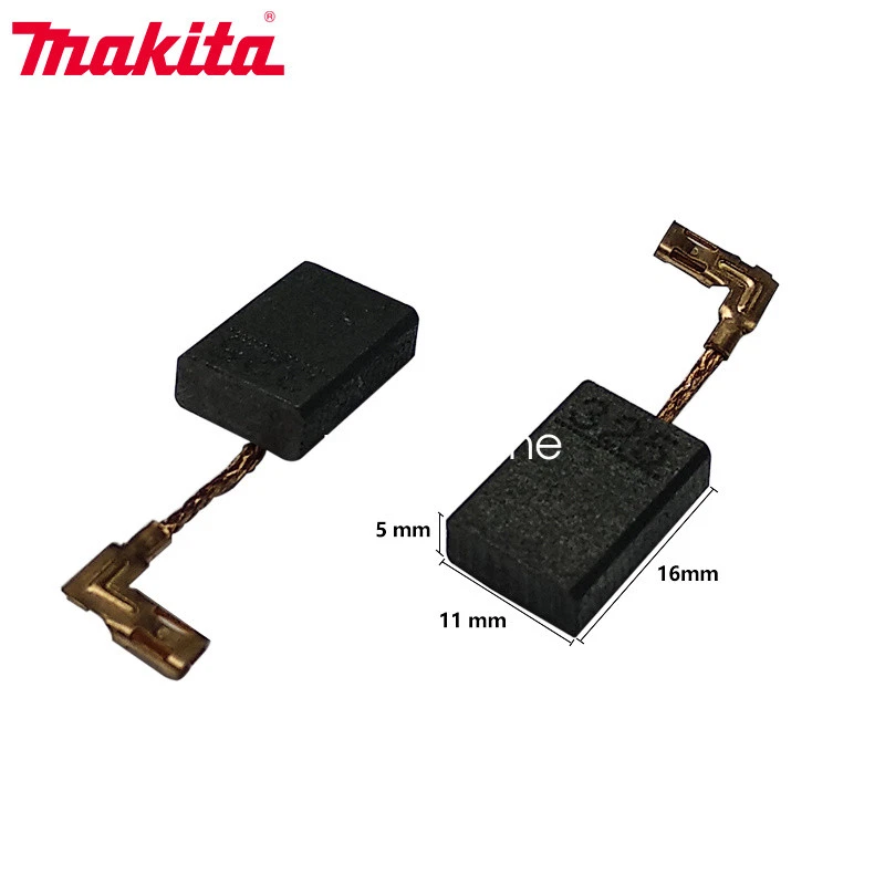 Cepillos de carbono originales Makita 16x11x5 mm corte automático para motor eléctrico 194074-2 Foto 2 de 2