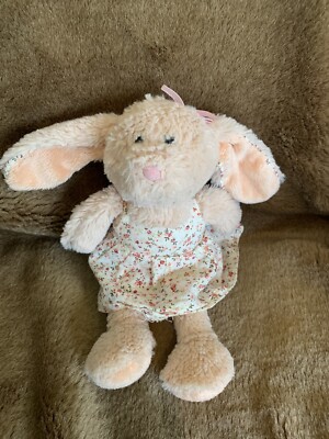 Belle Rose keel toys bunny rabbit wearing floral dress 9â Approx (Mark On Dress) | eBay