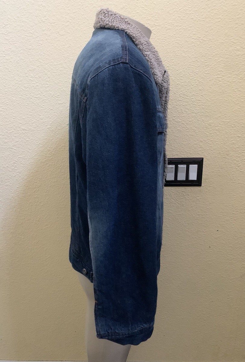 Arizona Jean Company Men's Size Large Blue Denim Jacket With