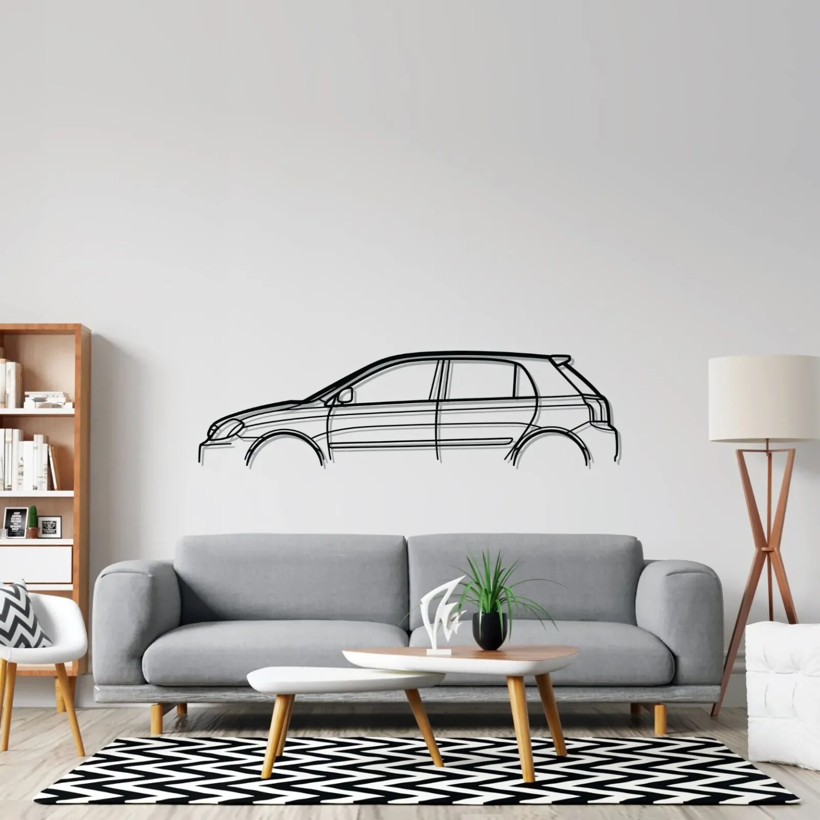 Wall Art Home Decor 3D Acrylic Metal Car Auto Poster USA Silhouette Corolla