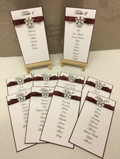 DIY Wedding Table Seating Plan Cards Table Numbers Personalised Any Colour 