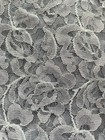 Vtg. New Mid-Century Floral Exquisite Lace Fabric Remnant-Very Pale Lilac Color — photo 6