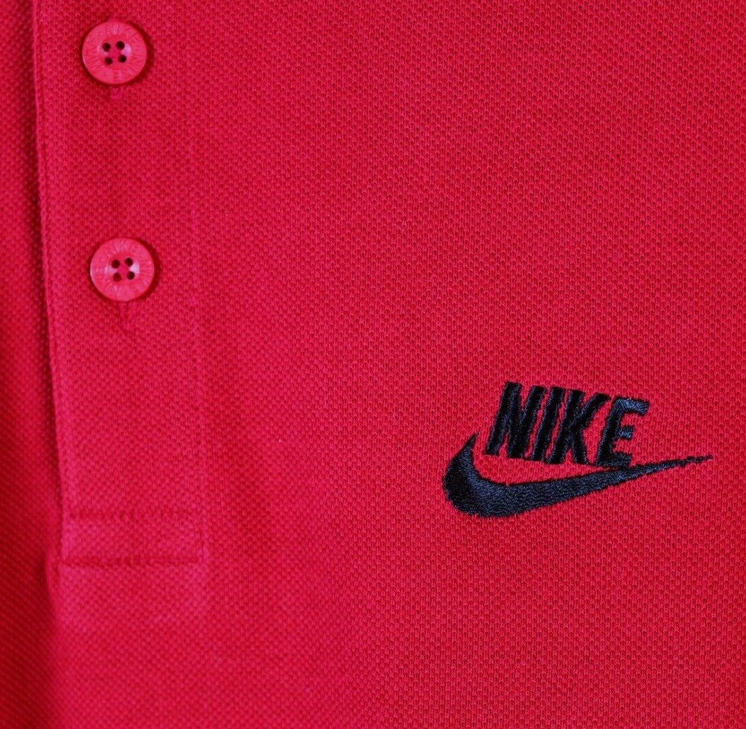 NOS 90s vintage Nike polo t-shirt pique cotton tshirt deadstock golf tennis M L