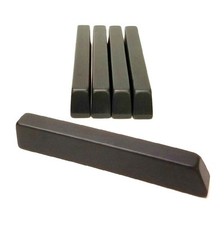 Octave of 5 New Plastic Piano Sharps, 3 1/2" Long, Satin/Dull Black Keytops