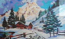 Needlepoint Tapestry Painted Canvas Gobelin - Winter Time. 11561 20"x24"