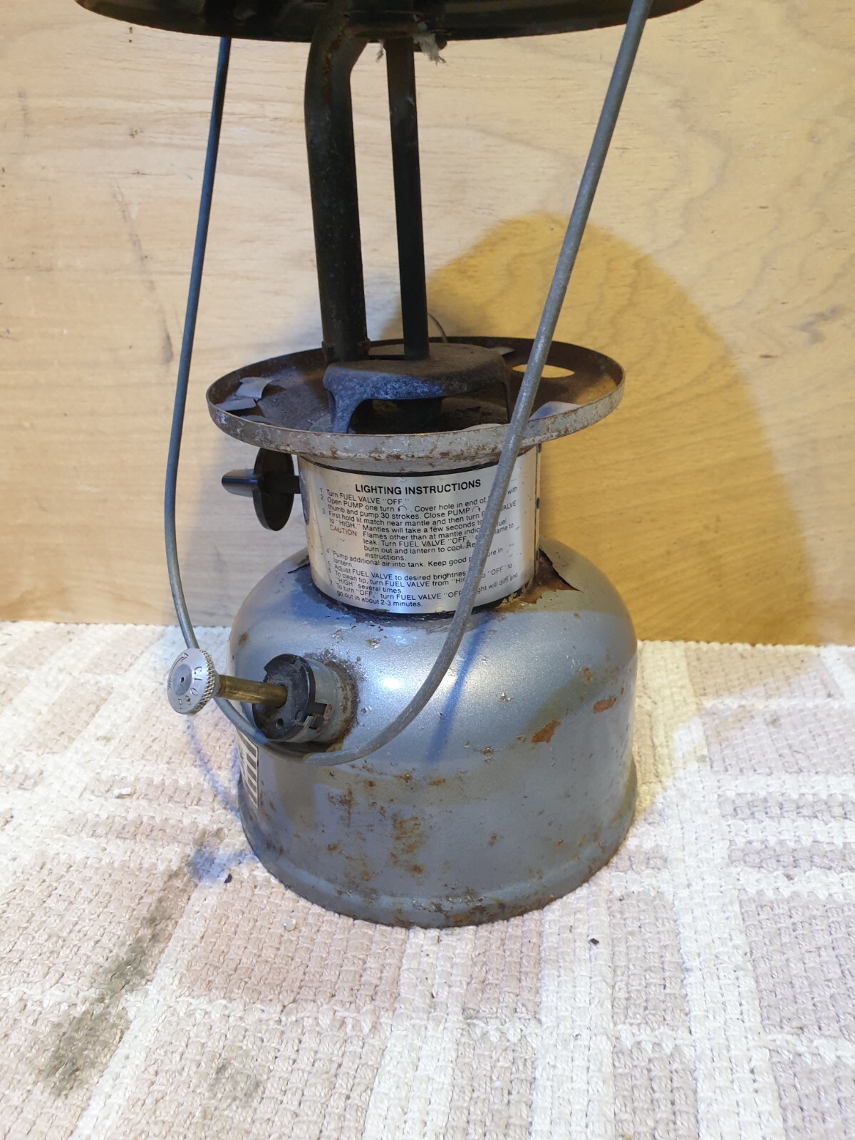 COLEMAN POWERHOUSE DUAL FUEL CAMPING LANTERN LIGHT 295 No Glass Or