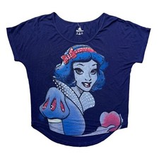 Disney Parks Shirt Navy Blue Snow White Size XS Princess T Shirt Tee Top Bling