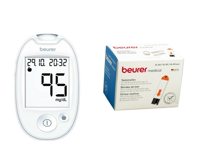 Beurer Gl44 Glucometre Setpreis 50 Bande D Essai Blanc Test De Glycemie Bz Achetez Sur Ebay
