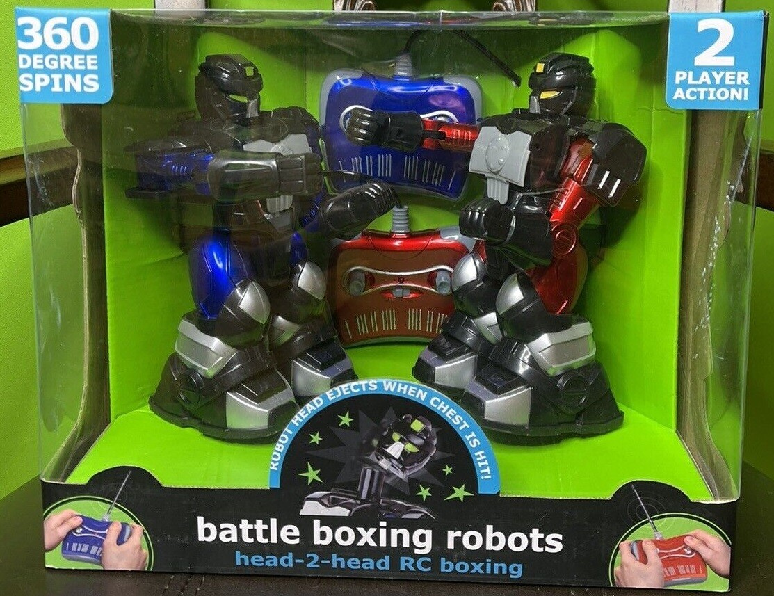 Black Series Remote Controlled Head to Head Battle Boxing Robots EUC