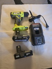 RYOBI ONE 18V 3/8" Drill/Driver Kit W/2 1.5 Ah Batteries Charger PCL201