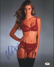 NINA AGDAL SIGNED 11X14 PHOTO AUTOGRAPH ADULT SWIMSUIT MODEL COA - PSA