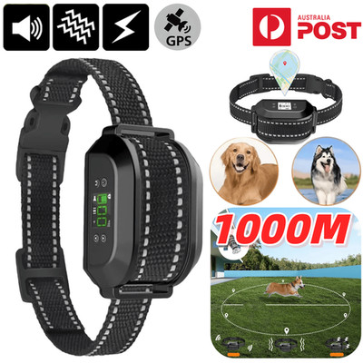 GPS Electric Dog Fence Wireless Training E-Collar Boundary Containment System AU