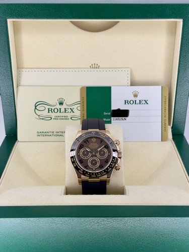 Rolex Daytona Chocolate Arabic Dial on Oysterflex 116515LN Complete 2018