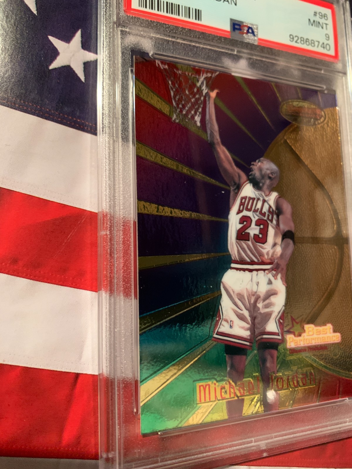 PSA Michael Jordan 1997 BOWMANS BEST #96,  Best Performance   SUPER SHARP view 4