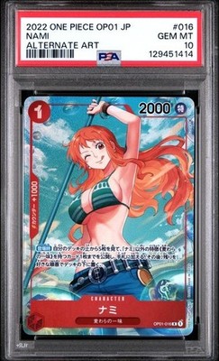 Nami - OP01-016 - PSA 10 Alt Art Japanese One Piece Romance Dawn