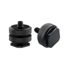 Hot Shoe Mount Adapter 1/4-20 Tripod Screw DSLR Camera Flash Bracket 2PK