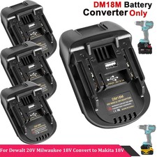 USB Battery Adapter for Dewalt 20V Milwaukee 18V Convert to Makita 18V Tool New