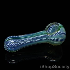 3.5" Portable Fumed Ribbon Tobacco Smoking Pipe Thick Collectible Pipes - P360A