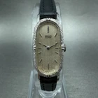 Seiko Watch Women 13mm Silver Dial Silver Tone Oval 1320-5140 New Battery VTG
