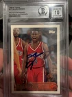 ALLEN IVERSON signed autographed 1996-97 TOPPS CARD #171 w/ COA BECKETT SLAB