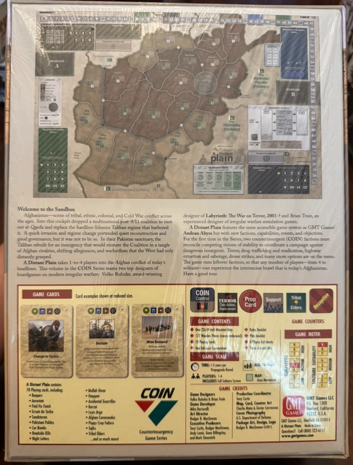 Jogo de tabuleiro A Distant Plain Insurgency in Afghanistan 2ª impressão série de moedas - Imagem 2 de 2