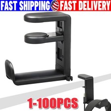 Rotating Headphone Stand Gaming Headset Holder Adjustable Under Desk Hanger LOT