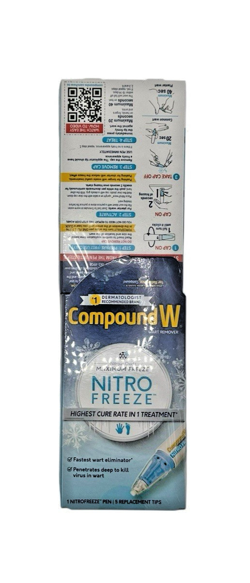 Compound W Nitrofreeze | Wart Removal | 1 Pen & 5 Tips (2 pack)- 09/2027! 🔥