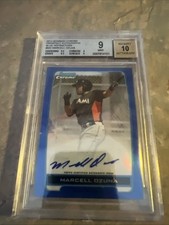 2012 Bowman Chrome Prospects Autographs Marcell Ozuna Blue Refractor /150