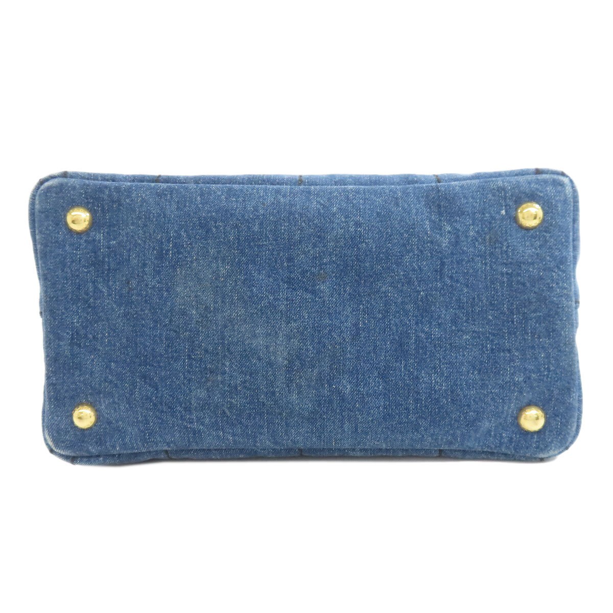 PRADA 1BG439 Canapa Mini 2WAY Handbag Denim Women s Used from japan thumbnail 4