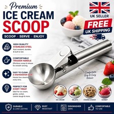 Premium Stainless Steel Ice Cream Scoop with Trigger Heavy Duty