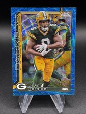 2025 Josh Jacobs Topps Chrome Football Blue Wave Refractor /150