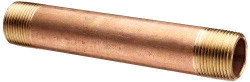 Merit Brass 2004-150 1/4" Red Brass Nipple 1-1/2" Length 1/4" NPT Male