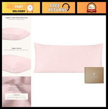 Organic Cotton Body Pillow Cover 300 Thread Count Soft Sateen Zippered 21x54 Blu
