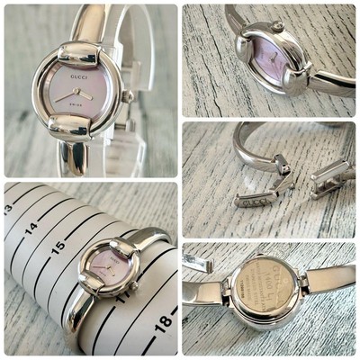 Gucci 時計　1400 ヴィンテージ Rare] GUCCI 1400L watch, silver, pink, shell | eBay