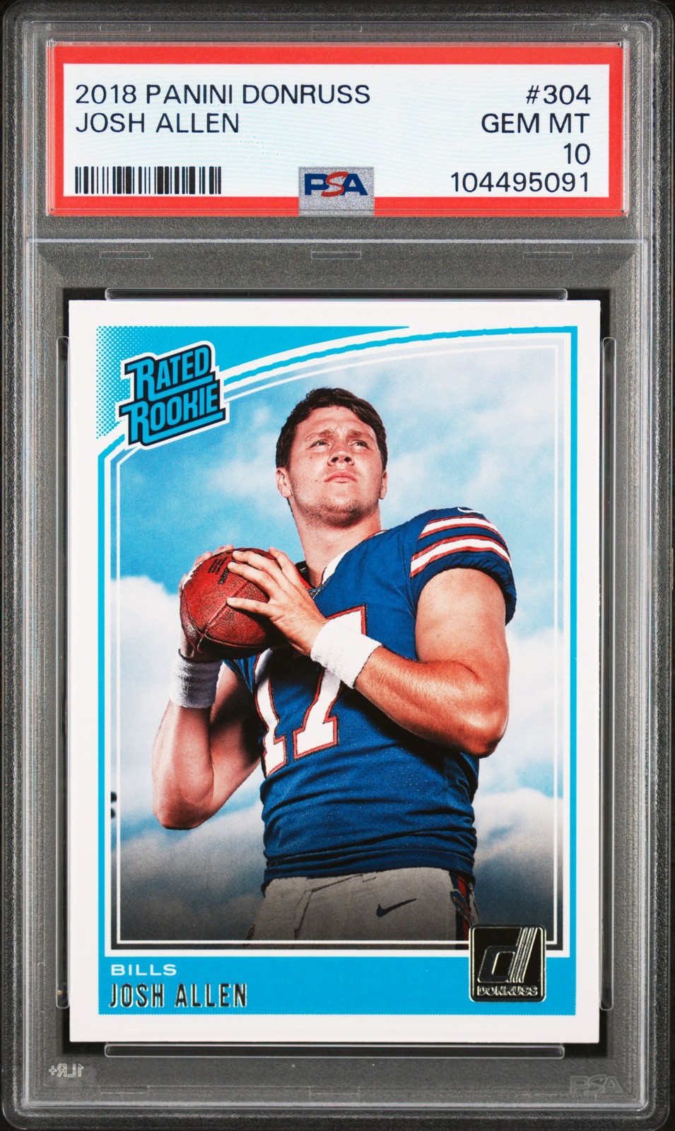 2018 Panini Donruss Josh Allen RC PSA 10 #304 Bills